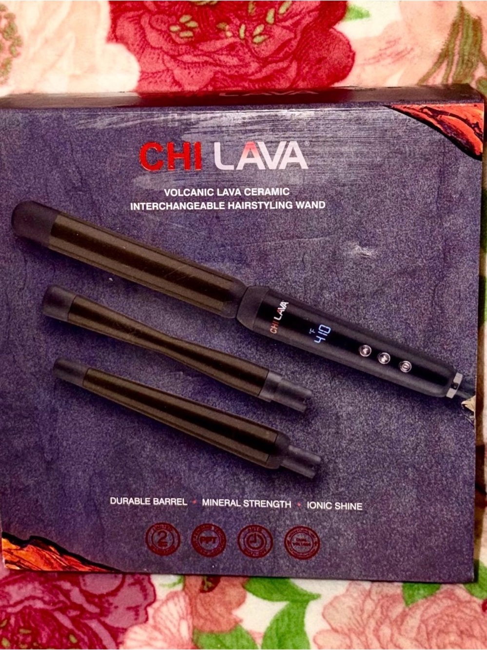 CHI Lava Volcanic Ceramic Interchangeable Curling Wand - Black